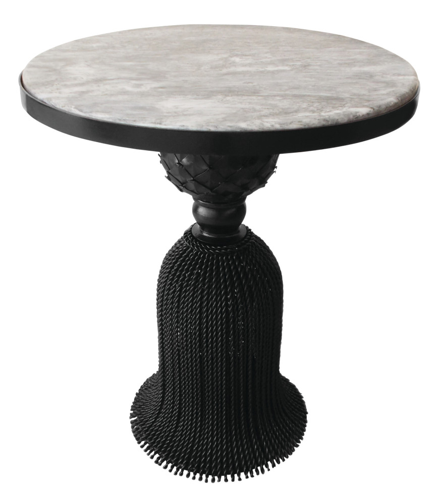 Black Tassel Side Table   Traditional   Side Tables And End Tables   by Dr. Livingstone  I Presume  Houzz