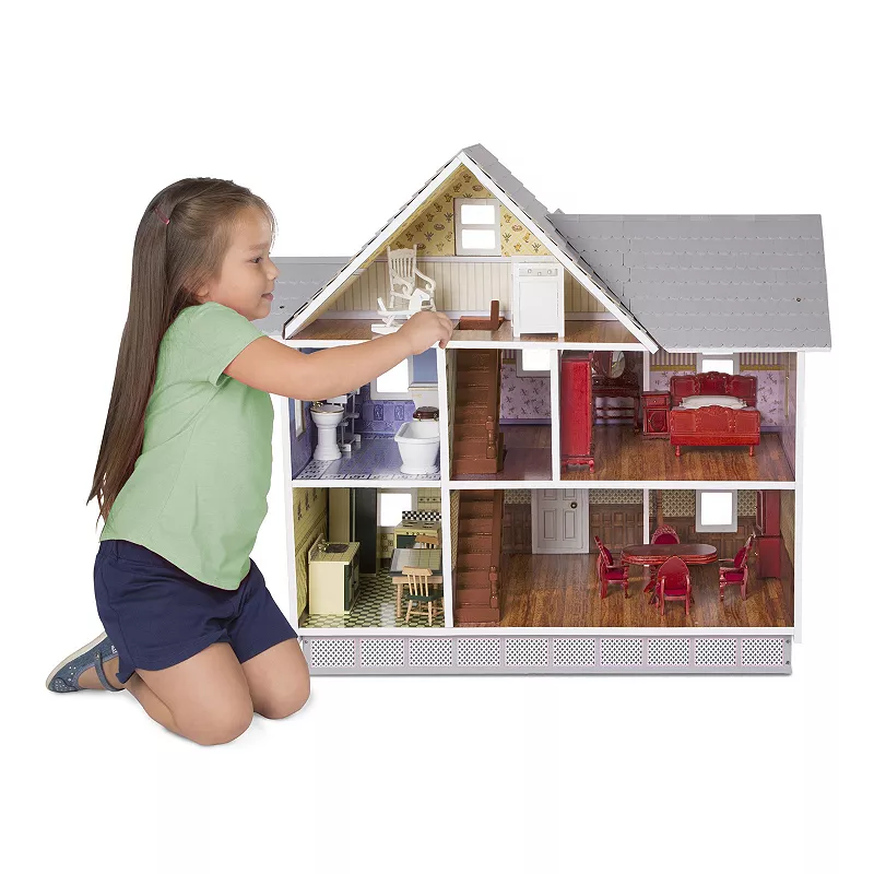 Melissa and Doug Classic Heirloom Victorian Wooden Dollhouse