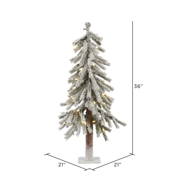 Vickerman Flocked Alpine Artificial Christmas Tree