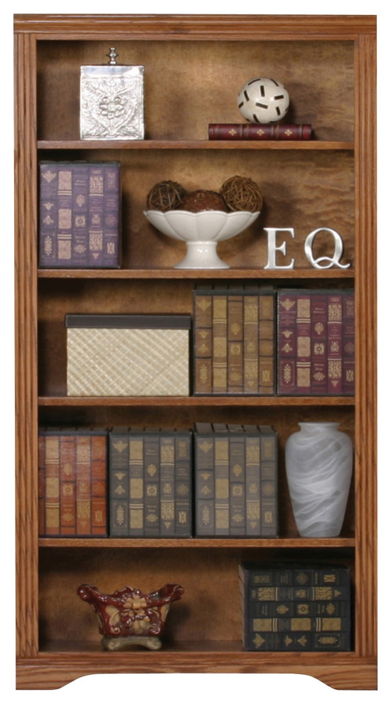 Tall Oak Ridge Open Bookcase   Transitional   Bookcases   by Eagle Furniture  Houzz