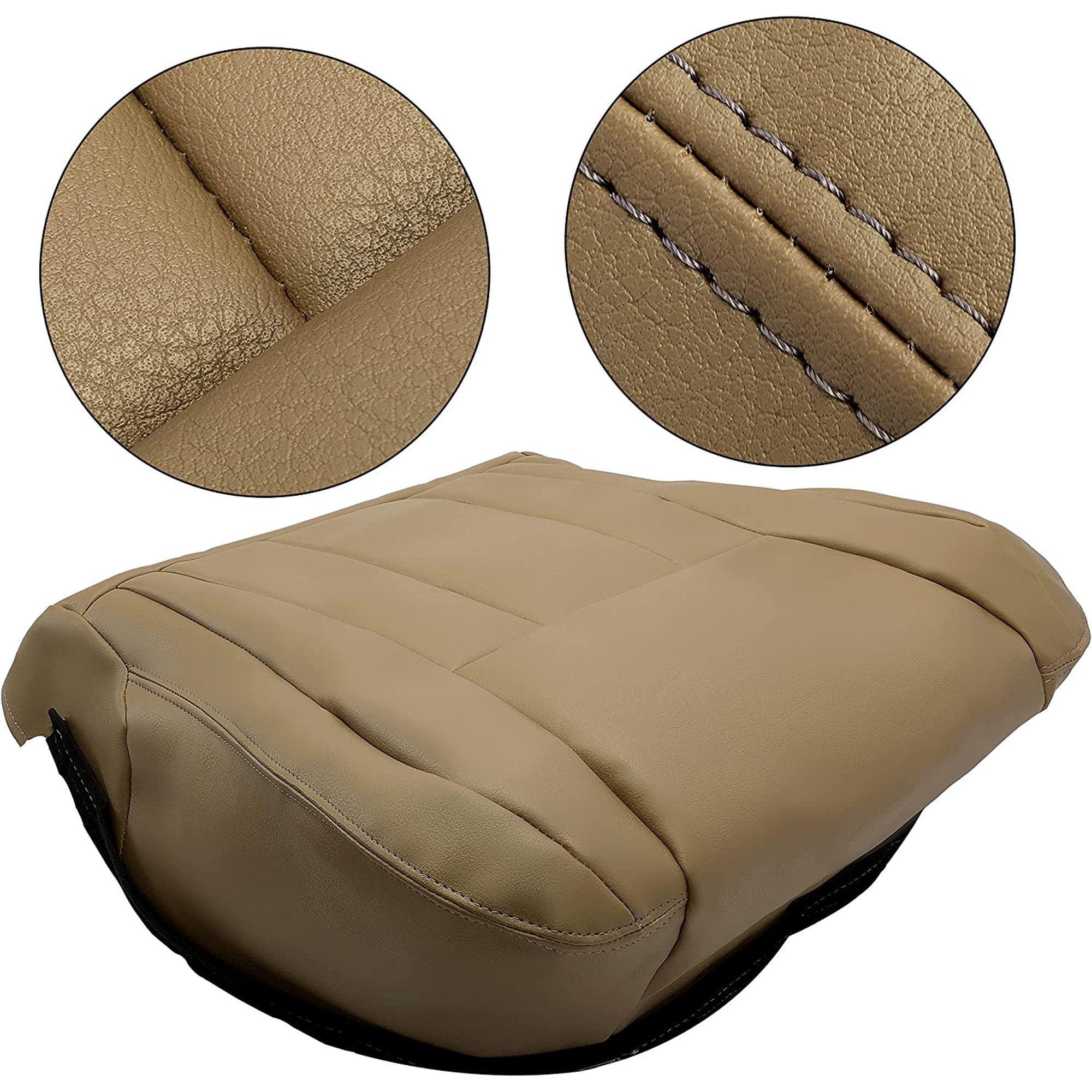 Kojem Driver Side Bottom Seat Cover for Toyota 4Runner 1996-2002 Left Oak Tan Artificial Leather 97 98 99 2000 01