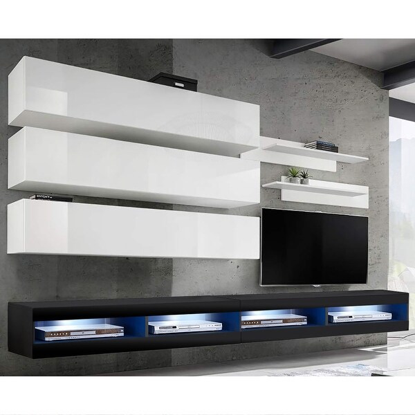 Fly J1 34TV Wall Mounted Floating Modern Entertainment Center