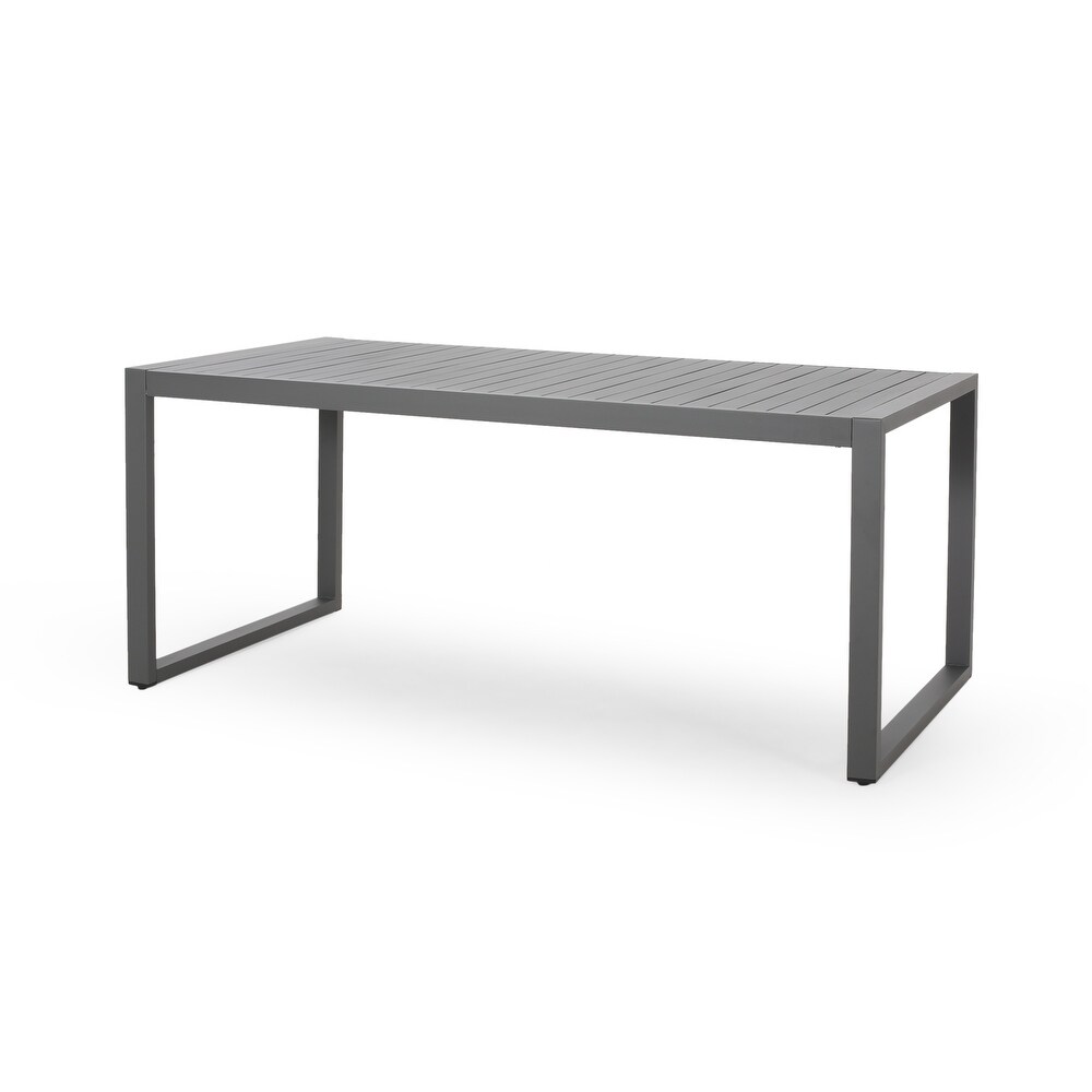 Navan Modern Aluminum Outdoor Dining Table by Christopher Knight Home   70.00\