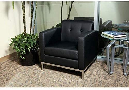 Contemporary Accent Chair  Comfortable Cushioned Seat With Curved Arms  Black   Contemporary   Armchairs And Accent Chairs   by Declusia  Houzz