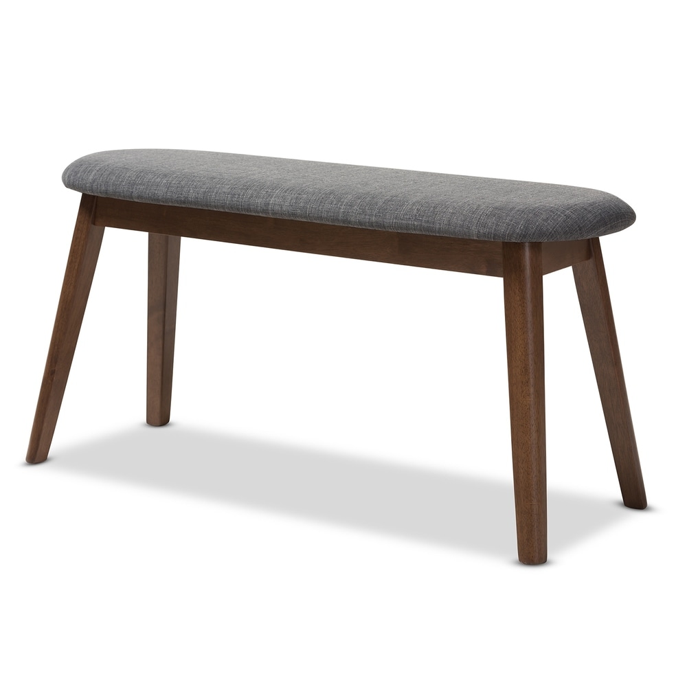 Mid Century Fabric Upholstered Bench by Baxton Studio