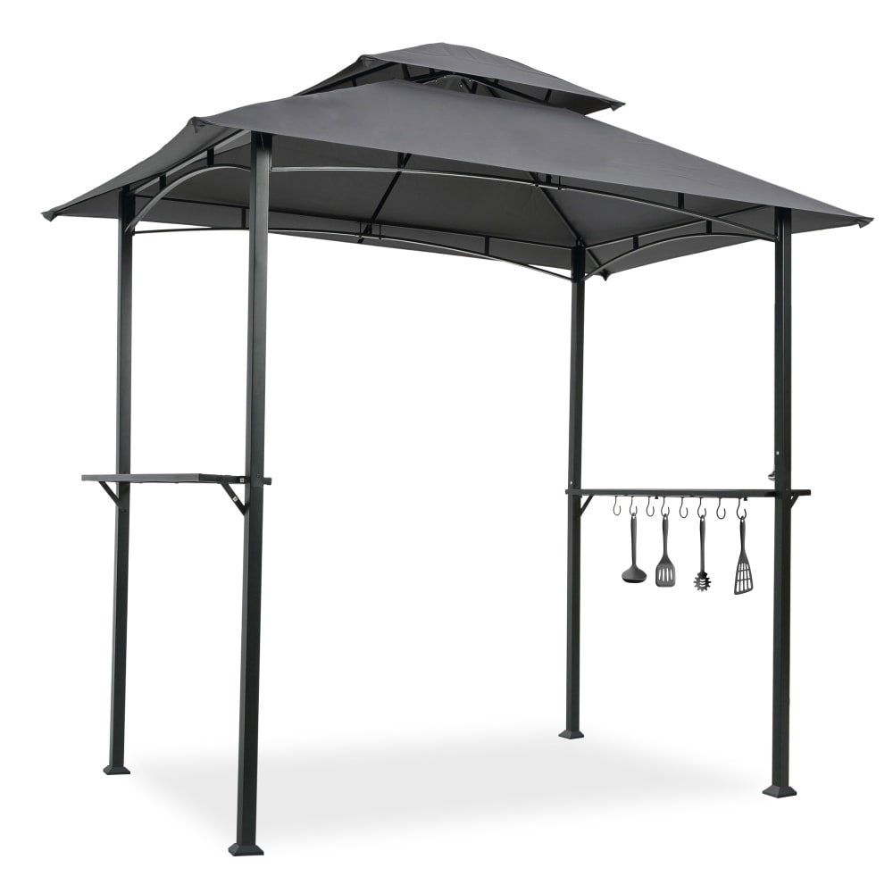 8 x 5 Ft Outdoor Gazebo Tent Double Top with hook and Bar Counters