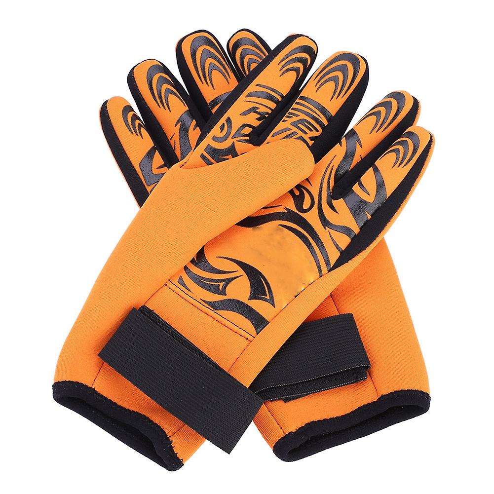 Keep Diving 2mm Warm Neoprene Gloves Swimming Scuba Snorkeling Gloves Equipment (orange M)