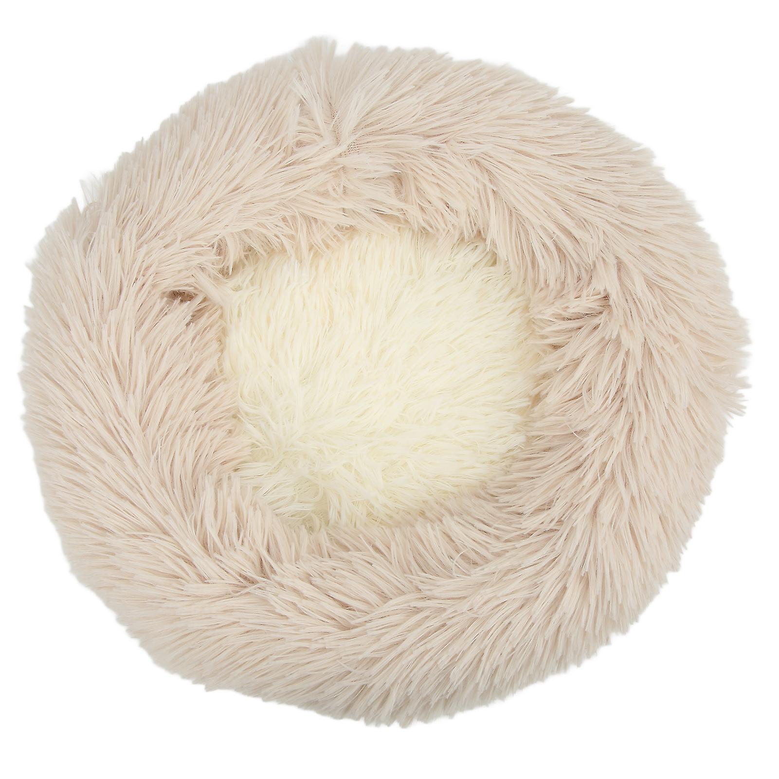 Electric Pet Heating Bed Adjustable Temperature Waterproof Usb Heating Cat Litter For Cats Dogsdiameter 50cm/19.7in Cream Color