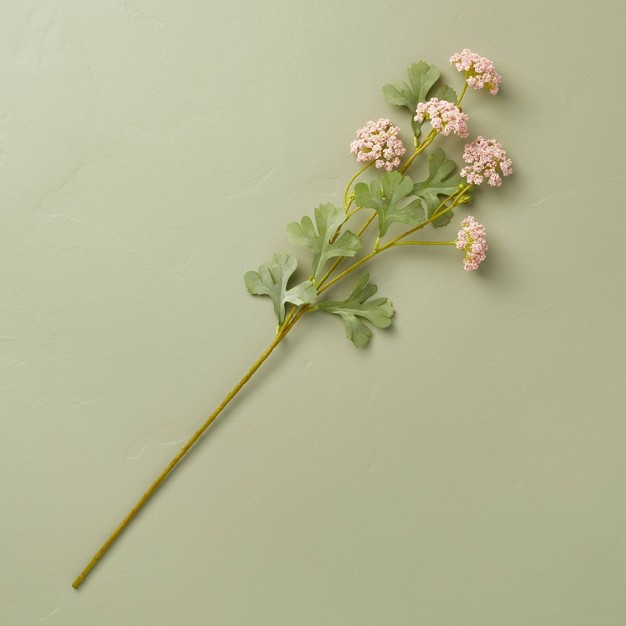 Faux Blush Pink Sedum Flower Stem With Magnolia