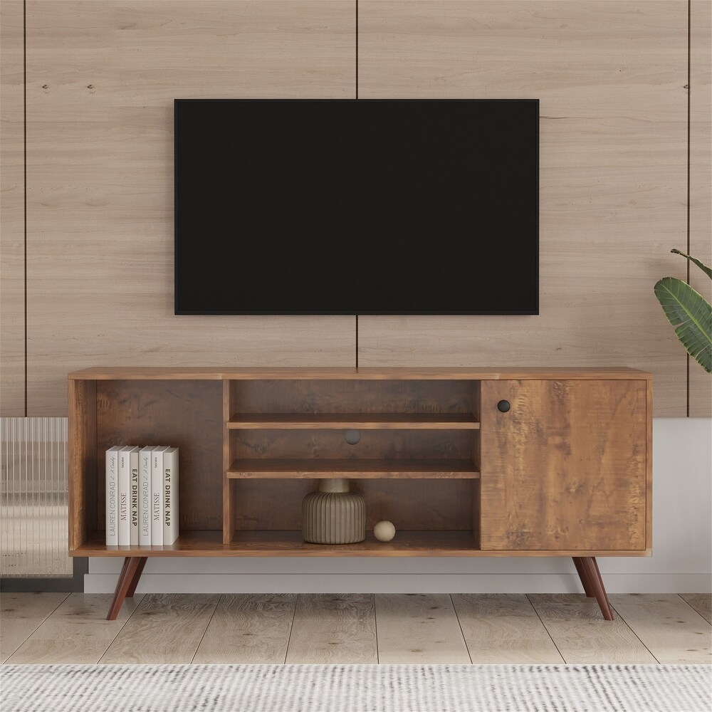 TV Stand Use in Living Room Furniture with 1 storage and 2 shelves