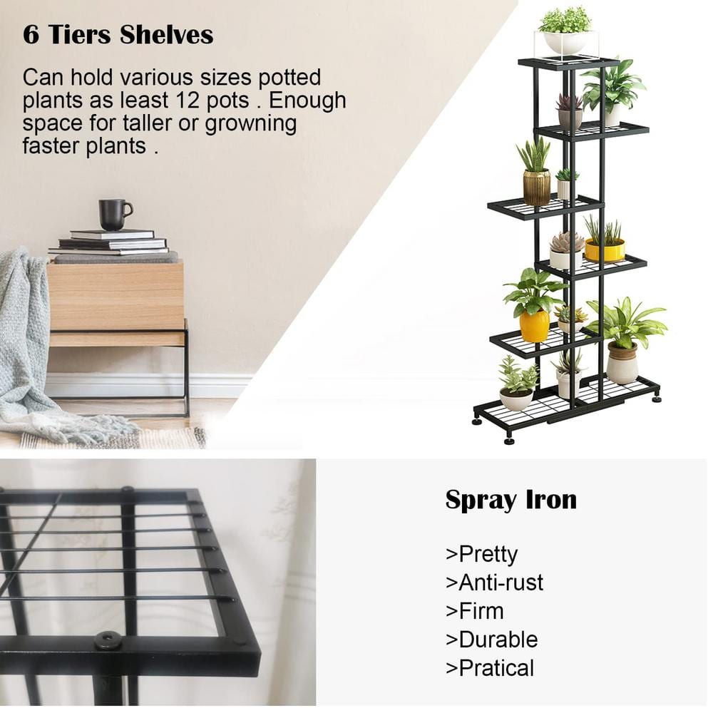 59 in. Metal Plant Stand for Multiple Plants TG-B55H-53