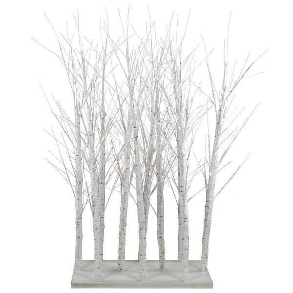 4' LED Lighted White Birch Twig Tree Cluster Christmas Decoration