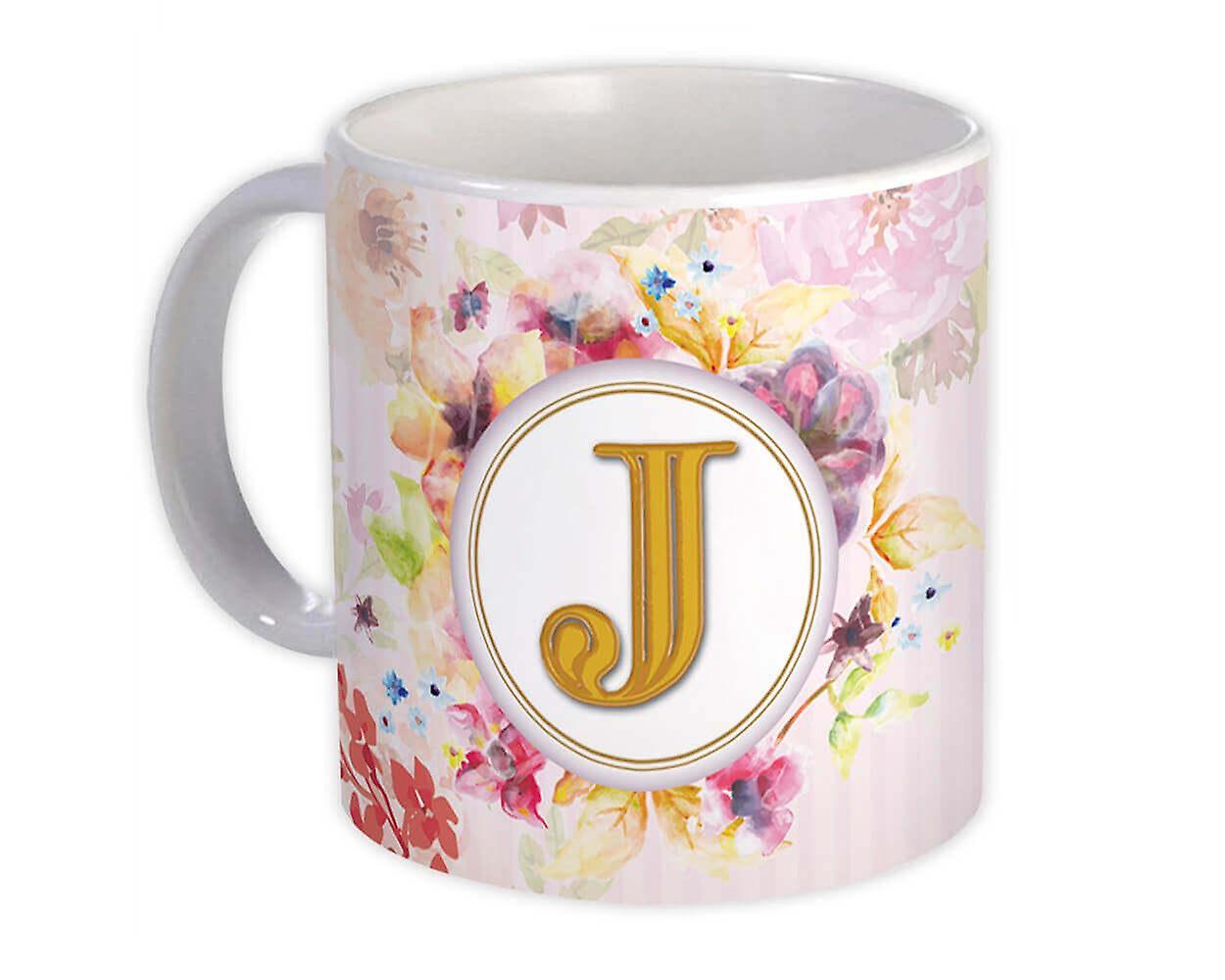 Gift Mug: Monogram Letter J Name