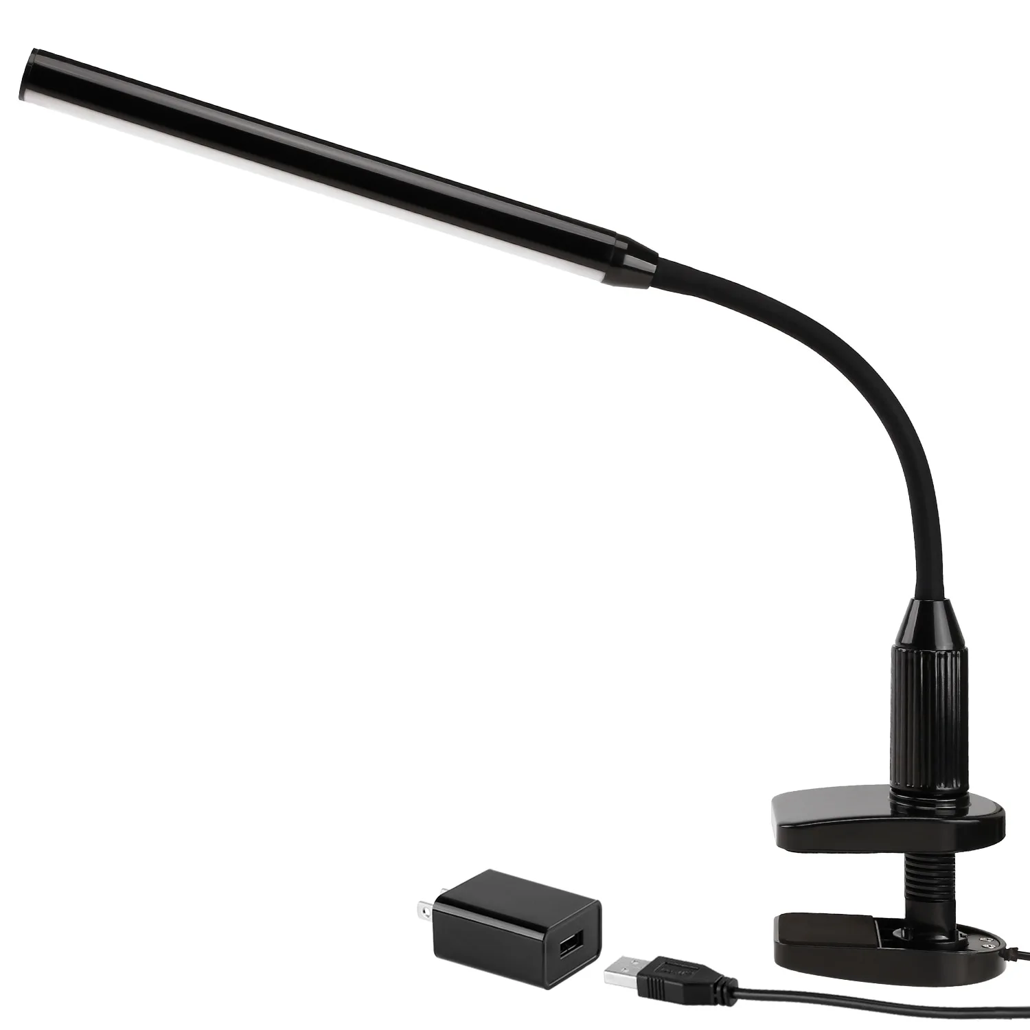 Dimmable Clamp Desk Lamp， Touch Control， Memory Function， for Home， Office， 4000K