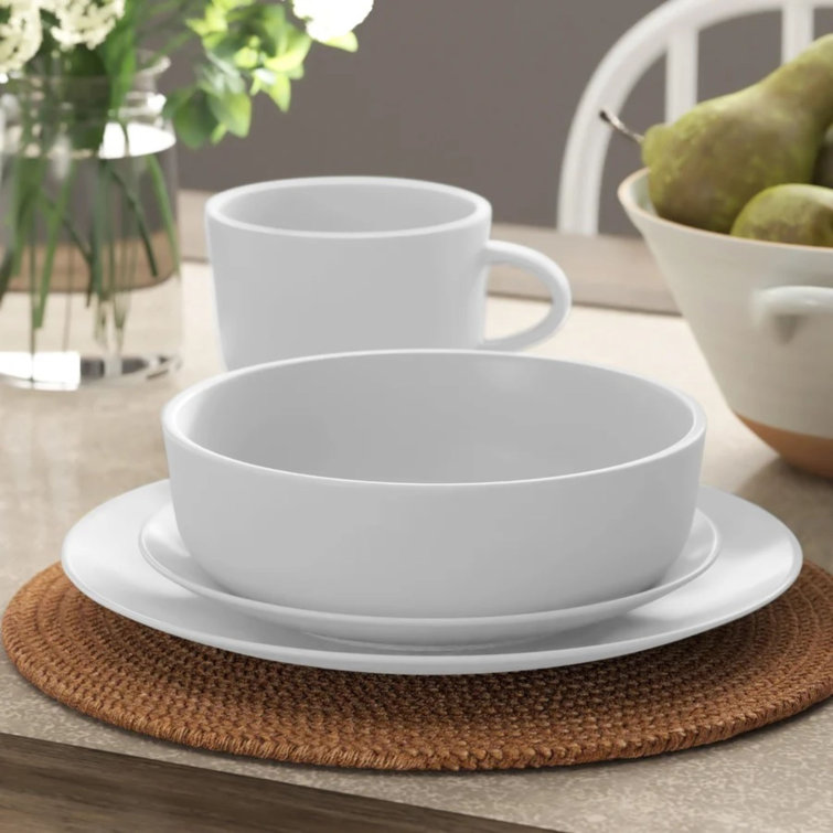 Ten Strawberry Street Wazee Matte Stoneware Dinnerware Set - Service for 4