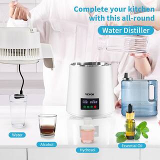 VEVOR 1.1Gal. Water Distiller 0.3 Gal.H Distilled Water Maker Machine 750W 0-99H Timing Setting Temp Display Distiller White D1LH4L1LH110VVSKZV1