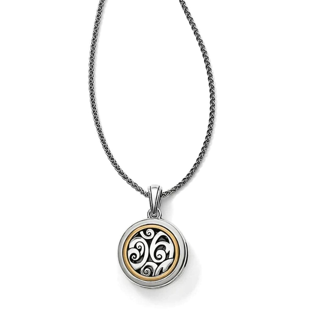 Brighton  Spin Master Convertible Locket Necklace in Silver-Gold