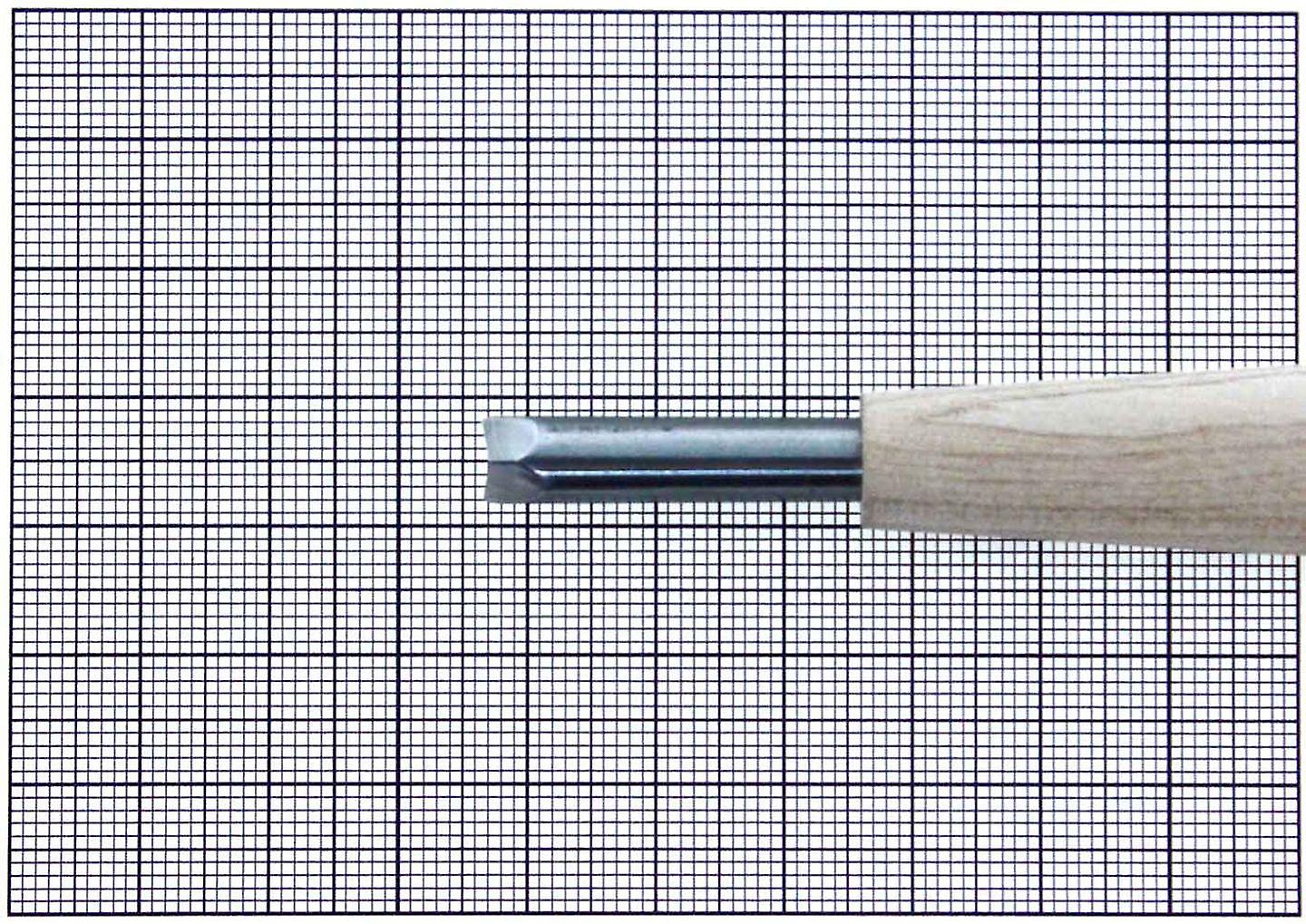 Michihamono Small 4.5mm Woodcarving Tool 90 Degree V Gouge Parting Chisel， with High Speed Steel Blade， to Carve Channels in Woodworking