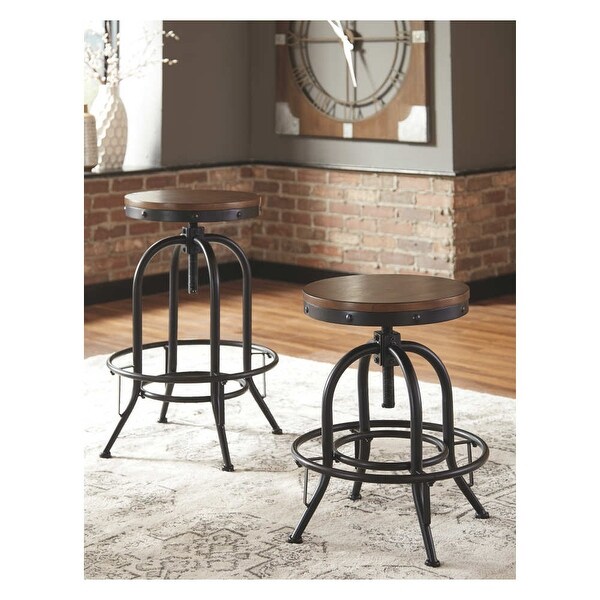 Valebeck Tall Swivel Barstool (2/CN) (2-Pack) Tall Swivel Barstool