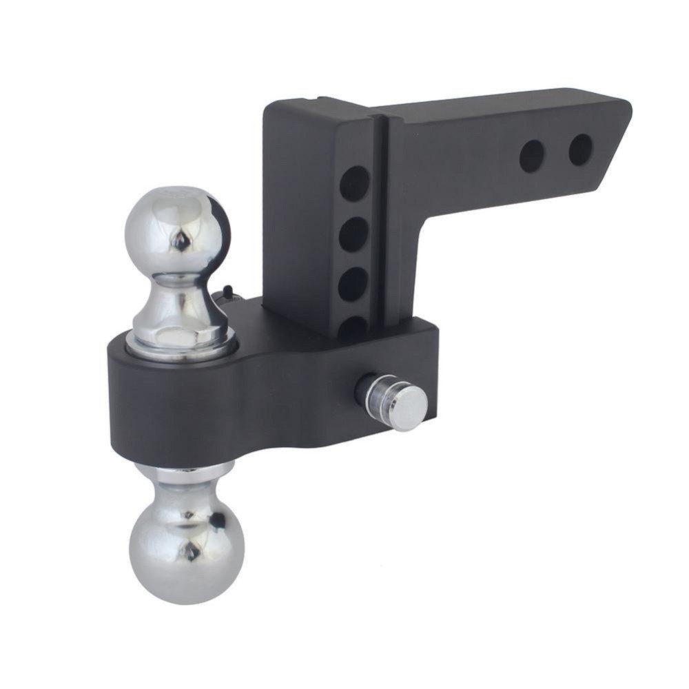 Blackout 8，000 lbs / 10，000 lbs Capacity Adjustable Drop Hitch， 2 inch and 2-5/16 inch Ball ; 0-6 inch Drop