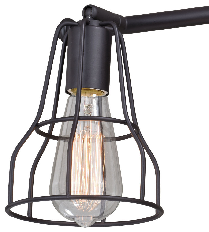 Clybourn Adjustable Wire Cage Bathroom Wall Fixture   Industrial   Outdoor Wall Lights And Sconces   by Vaxcel  Houzz