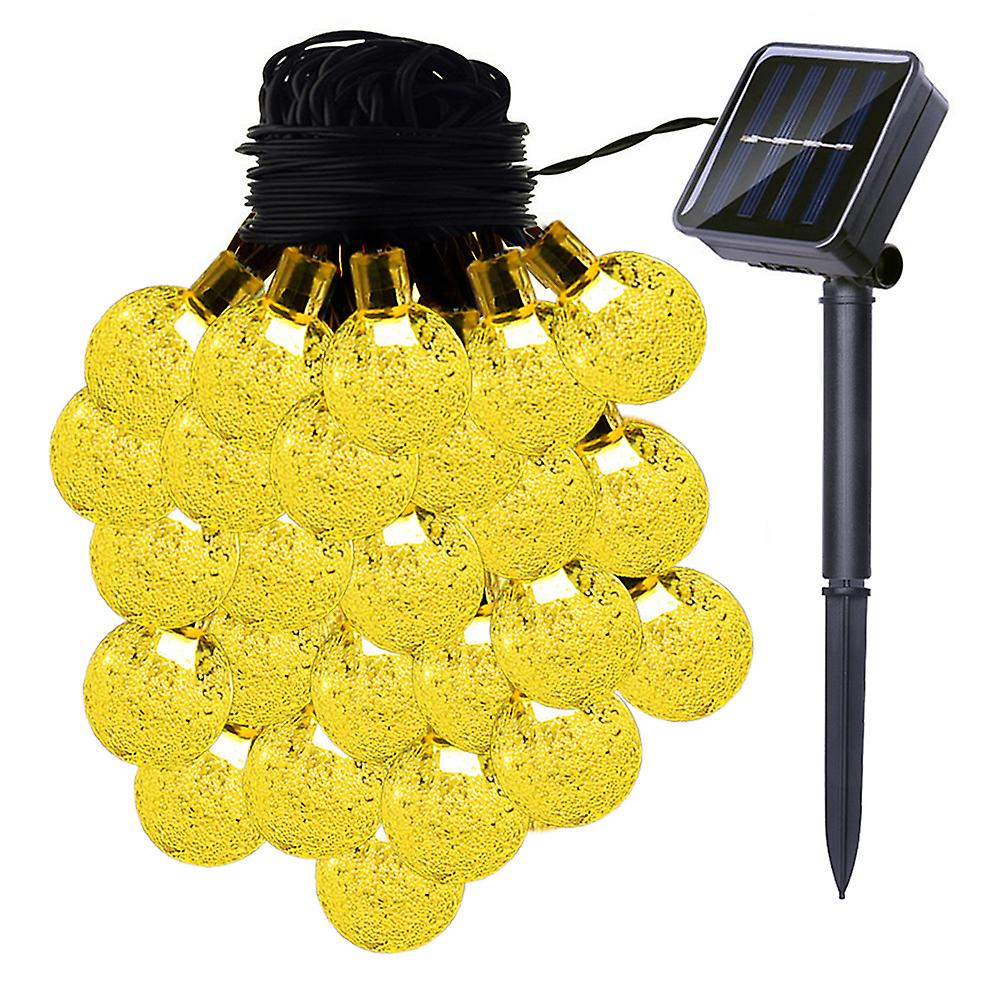 6.5m 30led Waterproof Bubble Ball Solar Power String Light For Outdoor Garden Courtyard Decorationwarm Wihte 2.5cm Light Ball