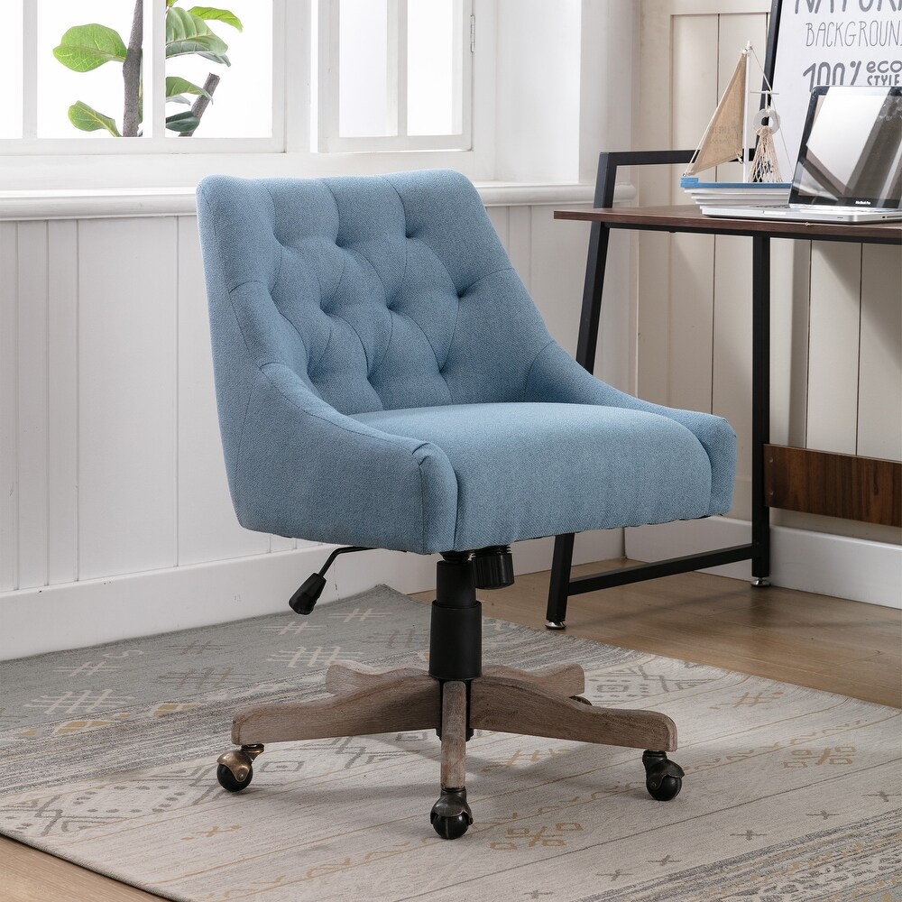 Tufted Accent Chairs Swivel Desk Chair Computer Chair for Living Room