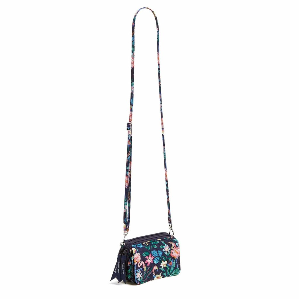 Vera Bradley  Rfid All In One Crossbody Bag In Flamingo Garden