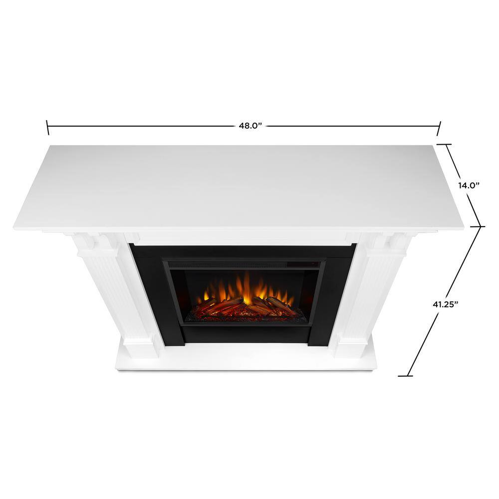 Real Flame Ashley 48 in. Electric Fireplace in White 7100E-W