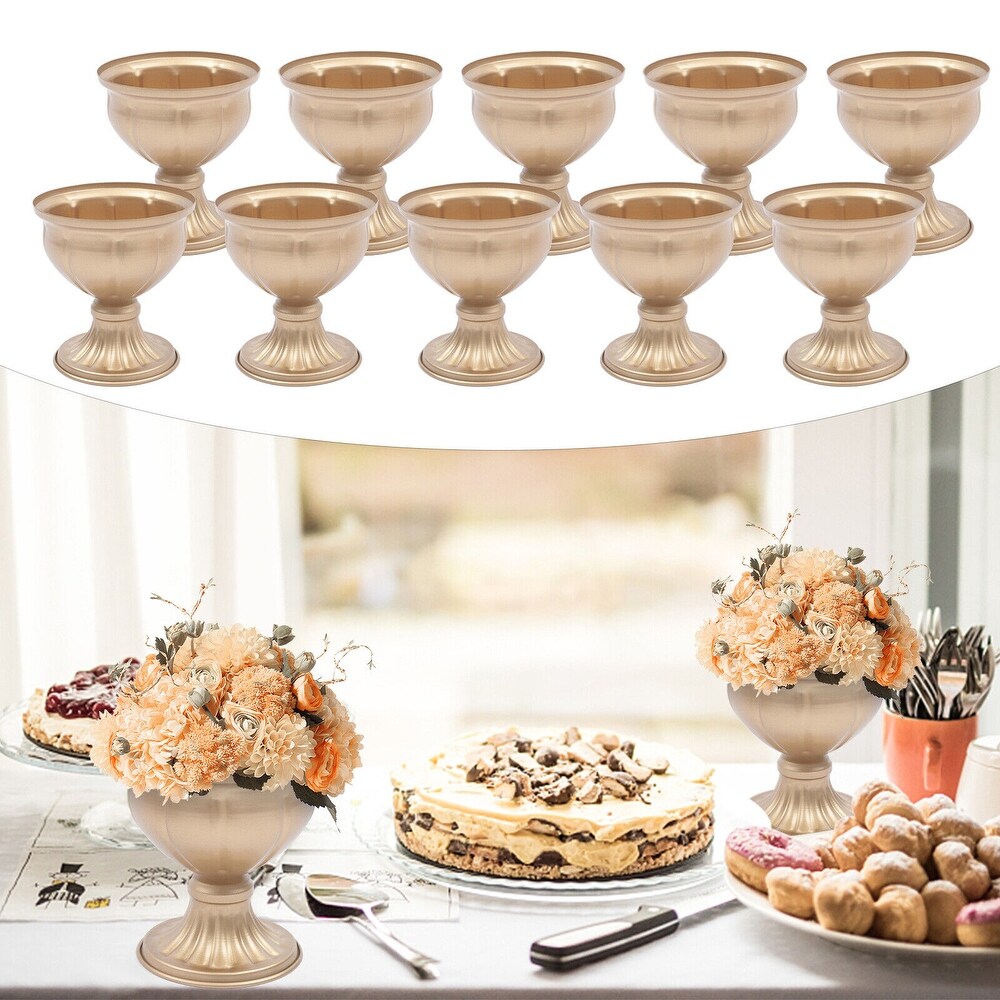 10 Pcs Gold Wedding Tabletop Vases Table Centerpiece Decoration