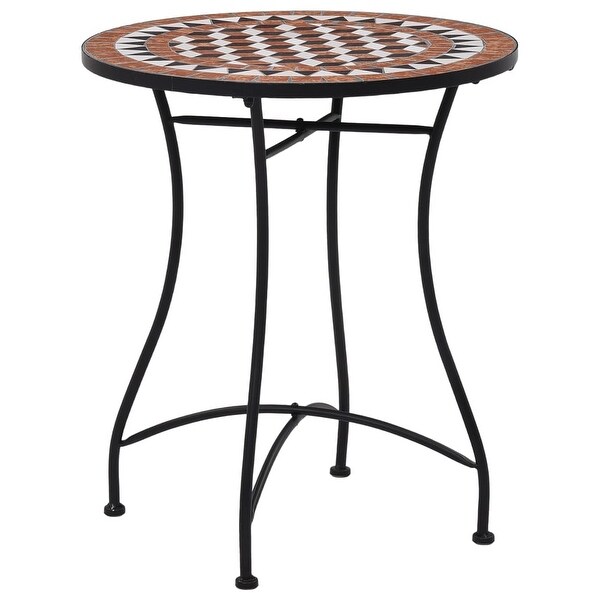 vidaXL Mosaic Bistro Table Brown 23.6