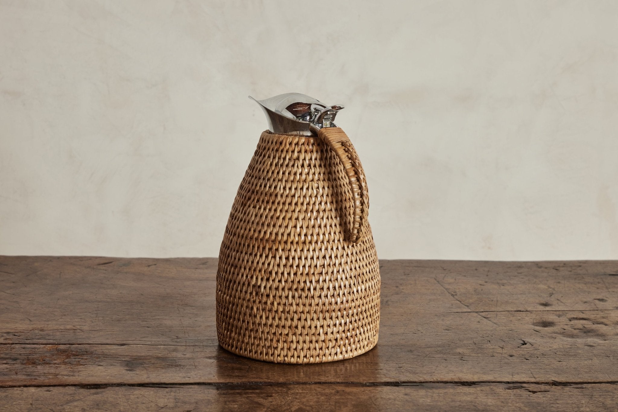 Rattan Wrapped Thermos Carafe