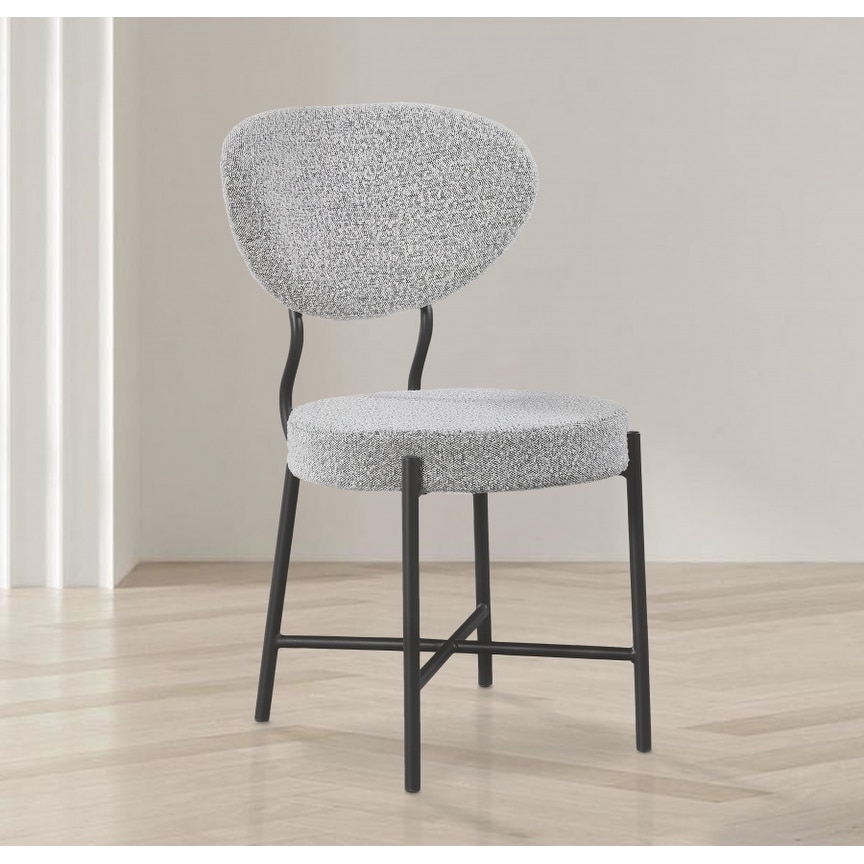 ure Boucle Fabric Dining Chair