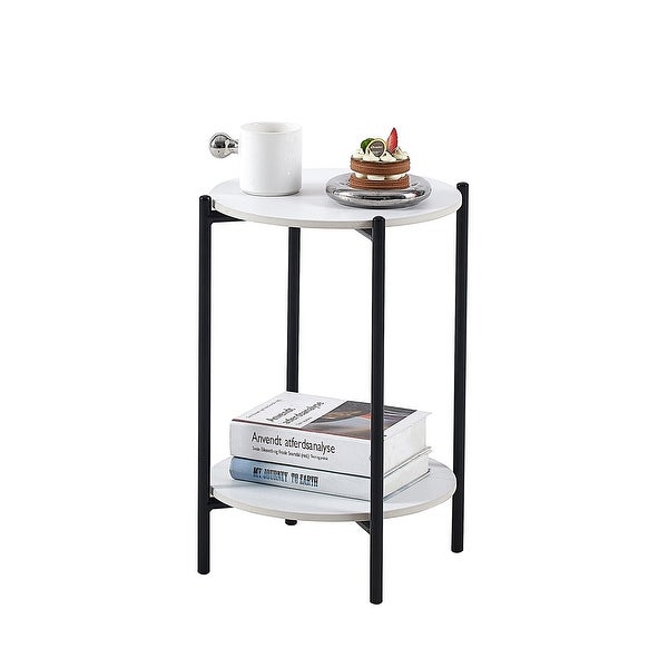 KOSSMAI 2-Layer End Coffee Side Table