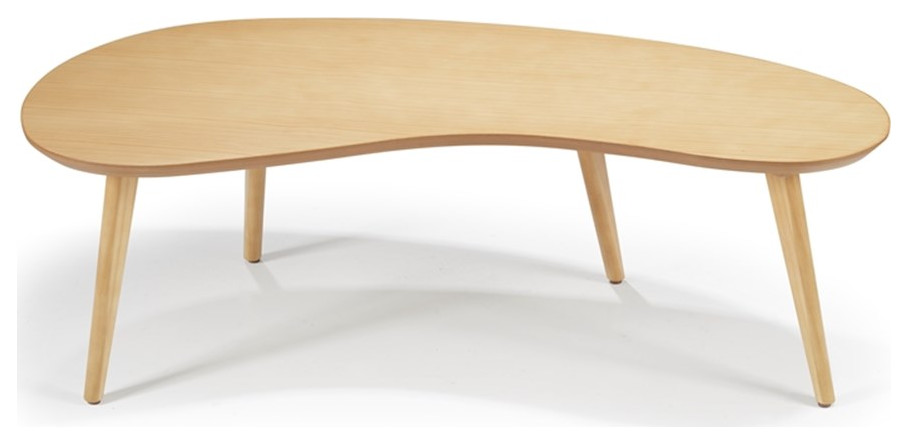 Mid Century Modern Coffee Table   Oak Finish   Midcentury   Coffee Tables   by Homesquare  Houzz