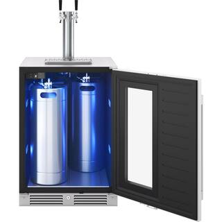 Zephyr Presrv 5.6 cu. ft. Convertible Beer Kegerator in Stainless Steel with 107-Can Beverage Storage PRKB24C01AG