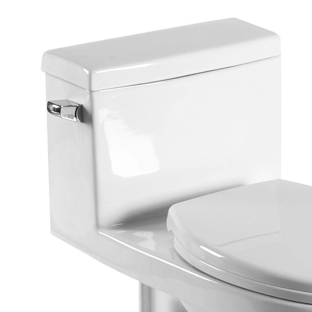 Satico 12 in. Rough-In 1-Piece Single 1.28 GPF Single Flush Elongated 1-Piece Toilet in. White (Seat Included) WHTT17T