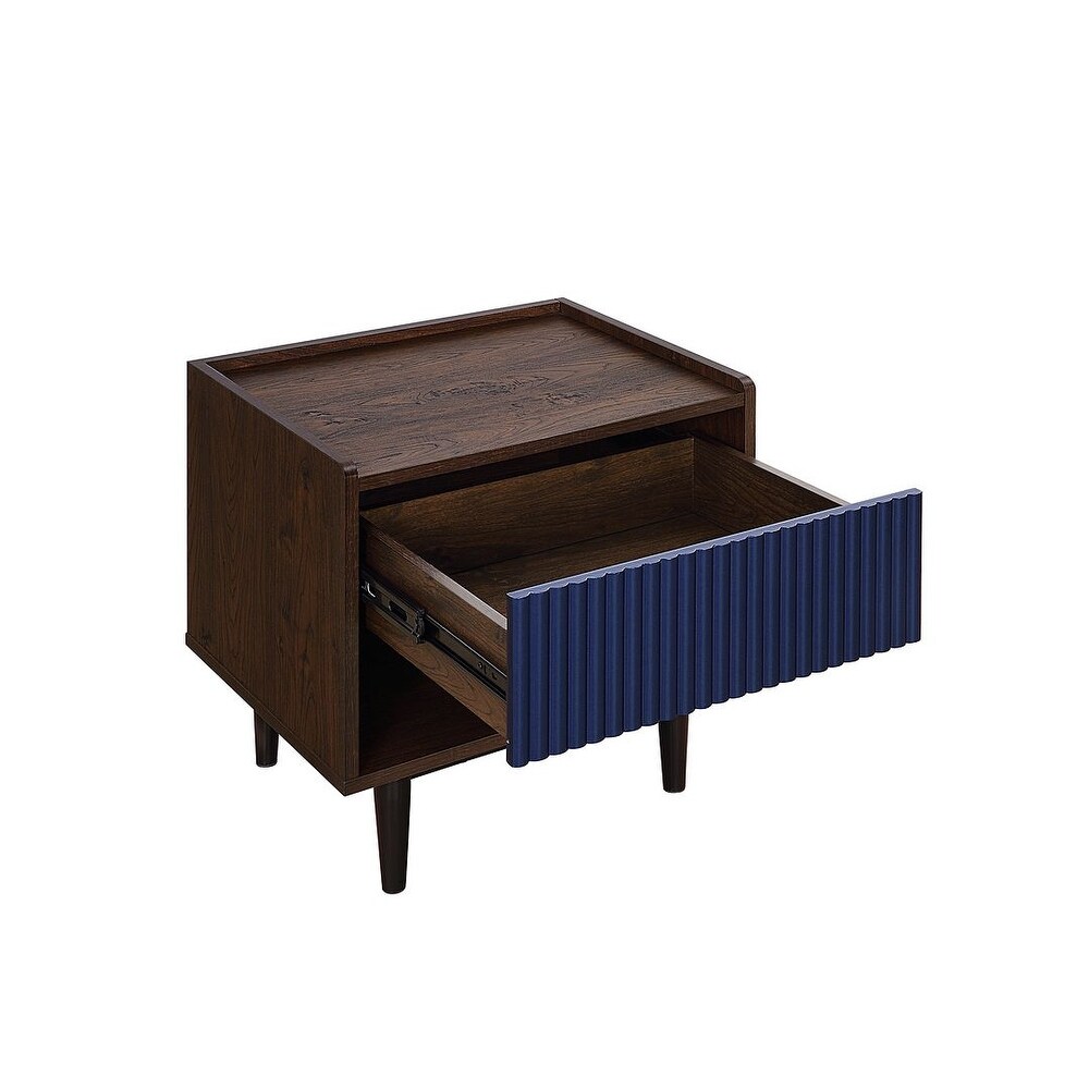 Manhattan Comfort Duane Modern Ribbed Nightstand