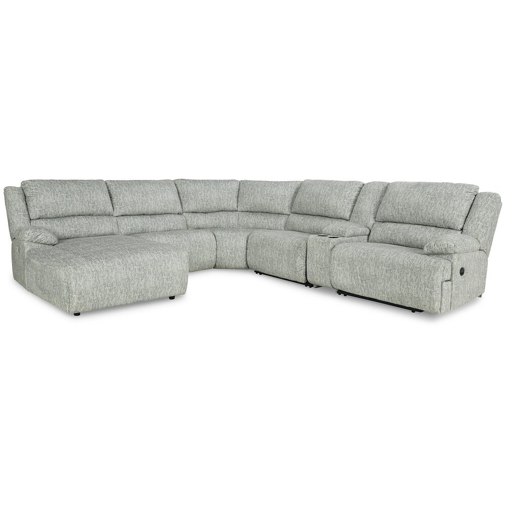 Signature Design by Ashley McClelland Gray 6 Piece Reclining Sectional with Chaise   165\