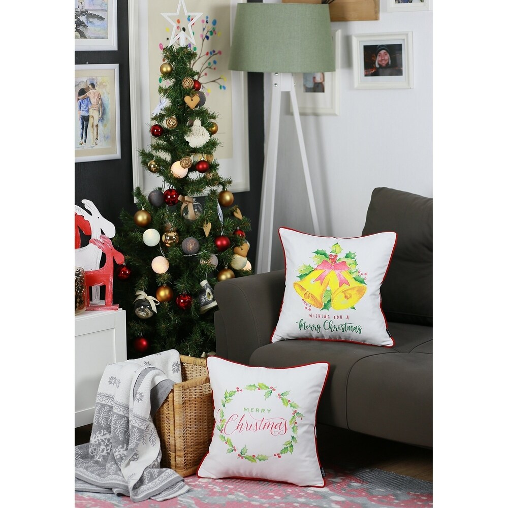 Merry Christmas Set of 2 Throw Pillow Covers Christmas Gift 18\