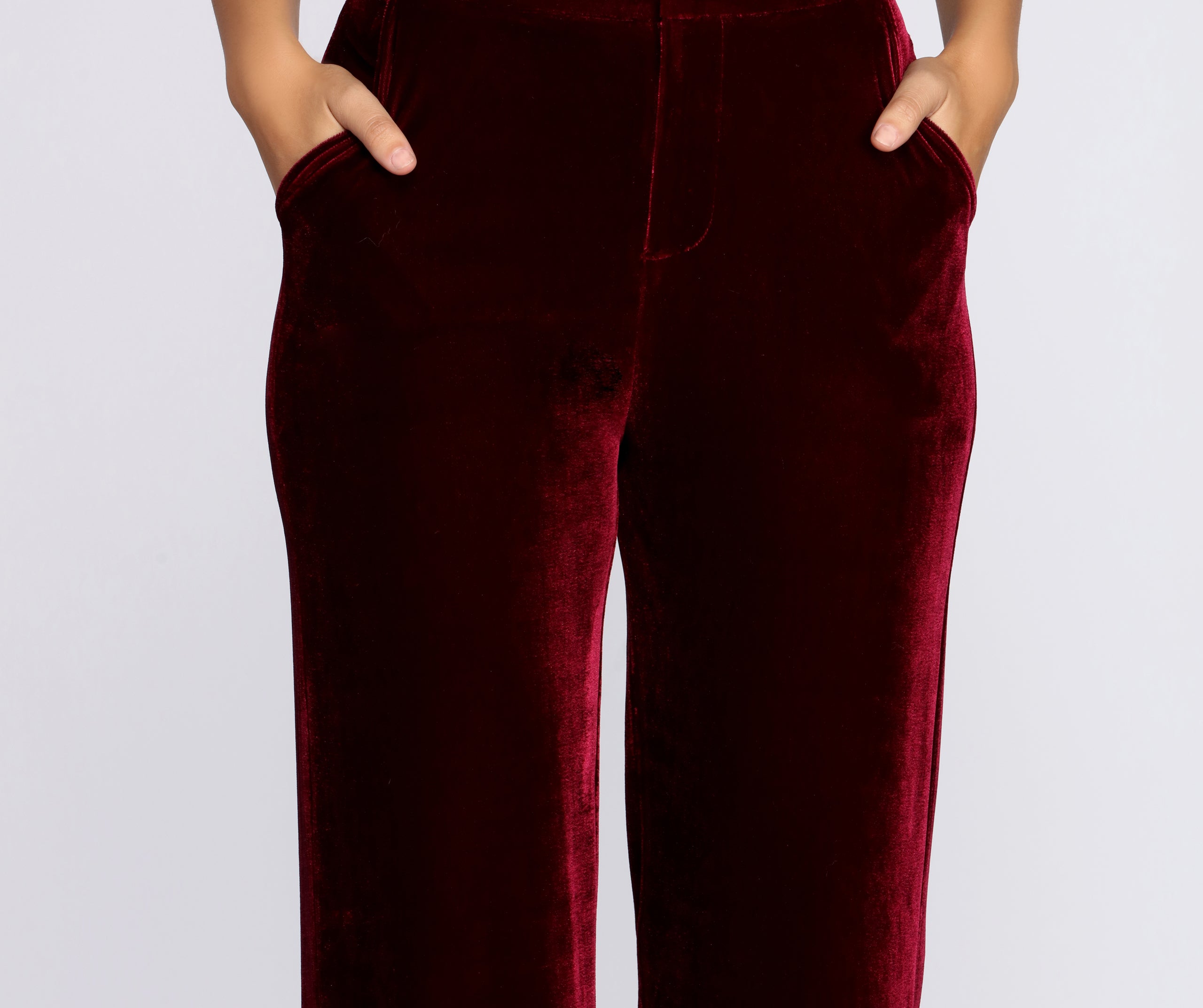 Velvet Glamour High Waist Pants