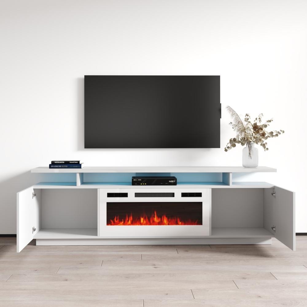 Eva KWH Modern 71 inch Electric Fireplace TV Stand