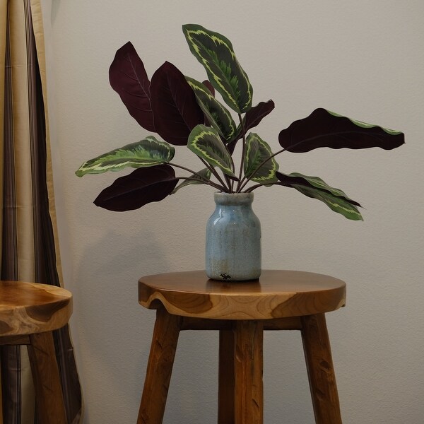 Greenage Teak Stool Side Table Handmade Natural Plant Stool