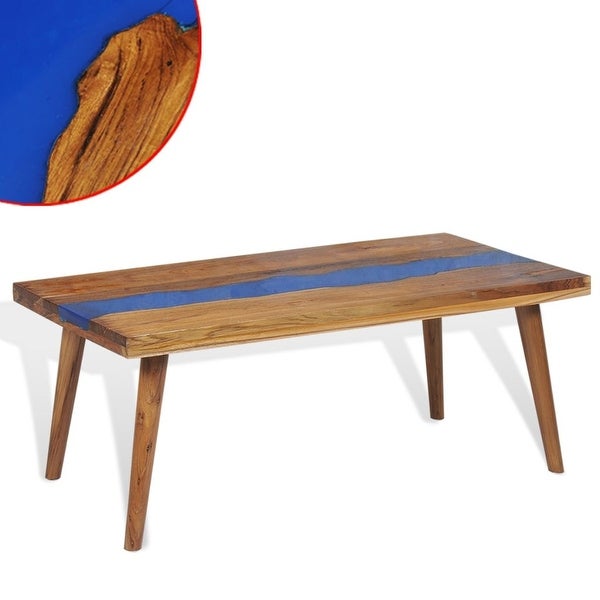 vidaXL Coffee Table Teak Resin 39.4