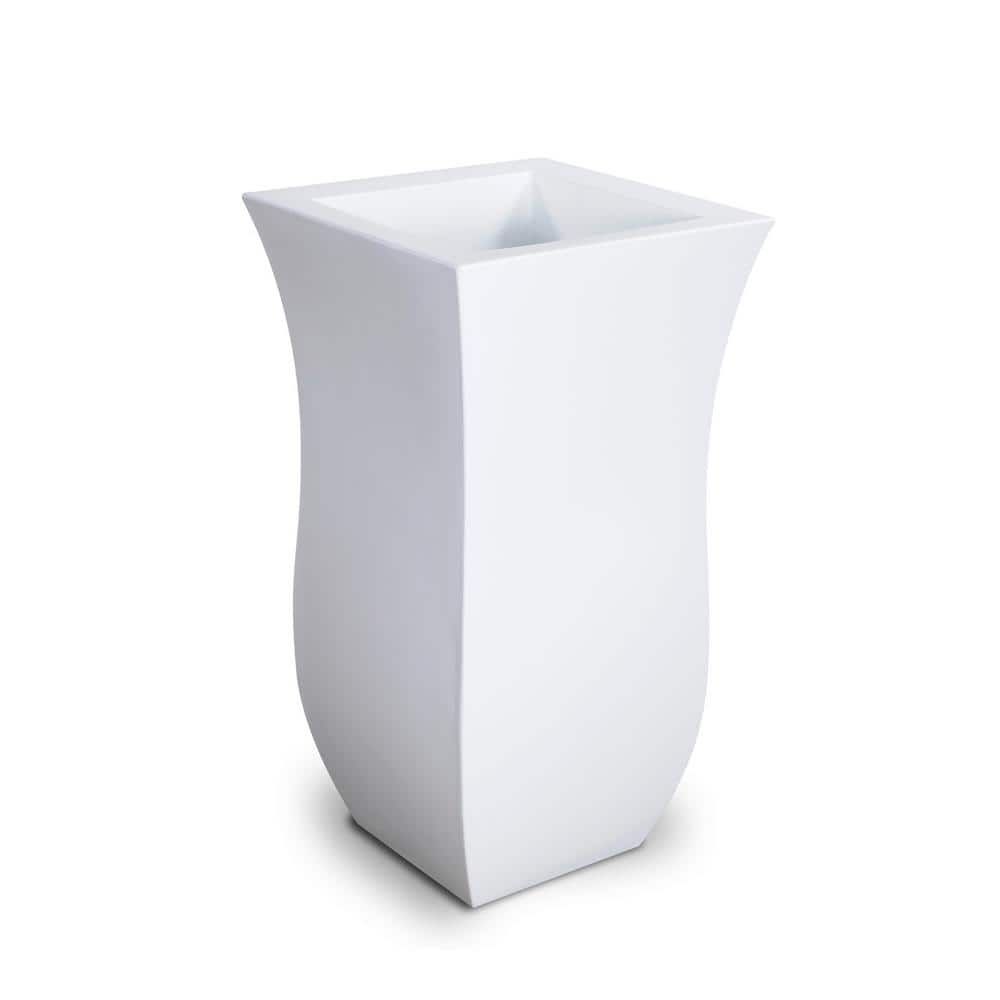 Mayne Valencia 30 in. Tall White Polyethylene Planter 5874-W