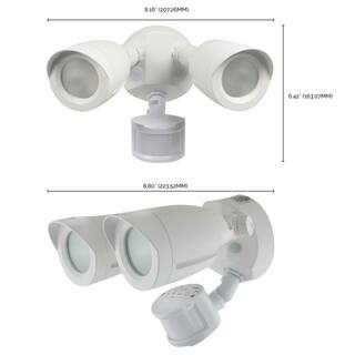 SATCO 125 Watt Equivalent 1900 Lumen 90 Degree White Motion Sensing Integrated LED Flood Light 65717