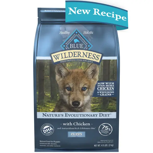 Blue Buffalo Wilderness 4.5 lb Chicken High Protein Puppy Dry Dog Food plus Wholesome Grains