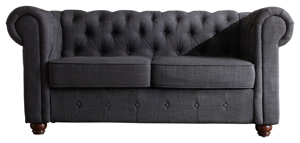 Gracia Chesterfield Love Seat   Traditional   Loveseats   by Mulhouse Furniture  Houzz