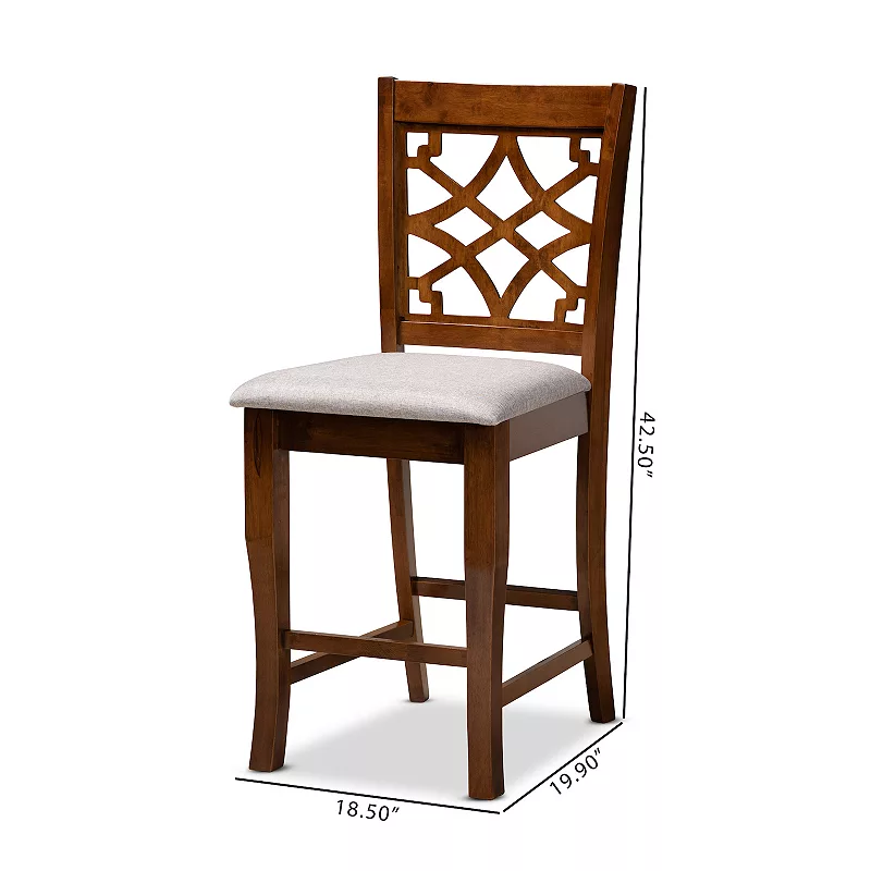 Baxton Studio Nisa Counter Stool 2-piece Set