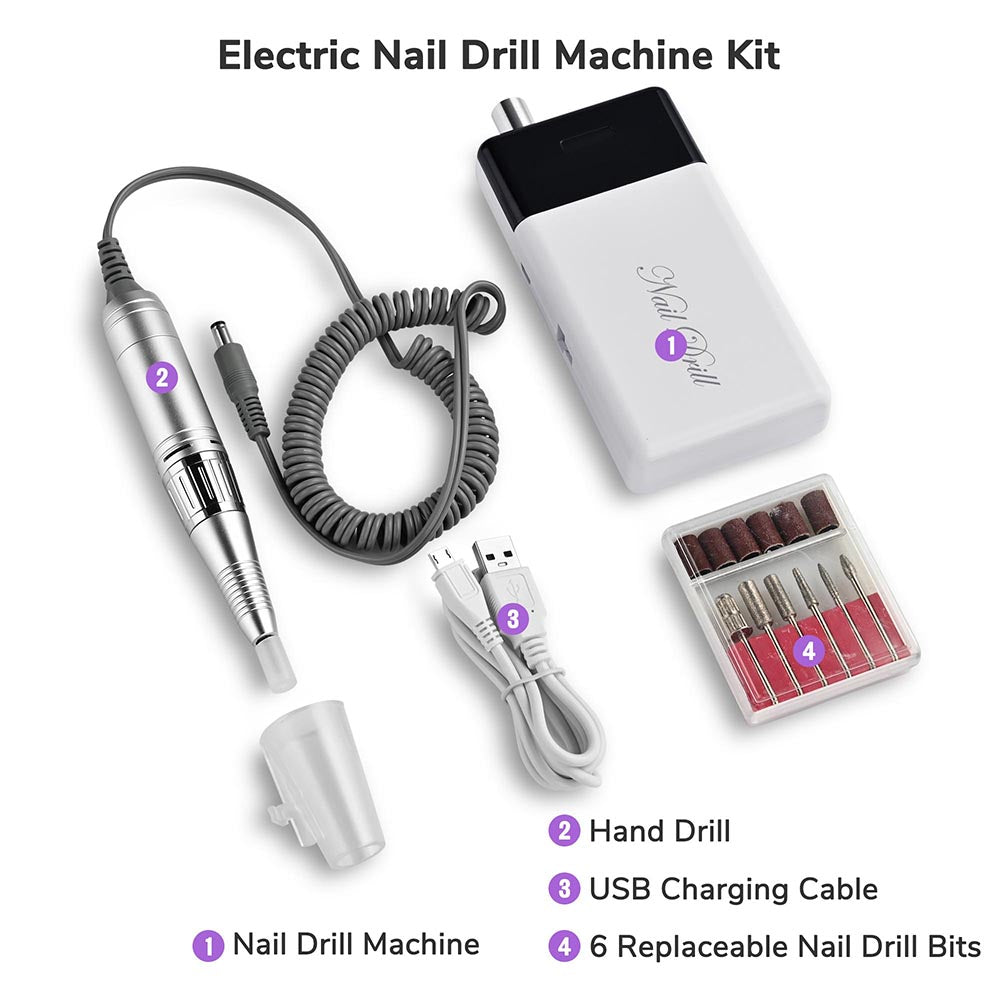 Yescom Electric Nail Drill File Manicure Machine Rechargeable